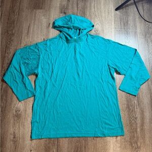 Review Turquoise Casual Hoodie